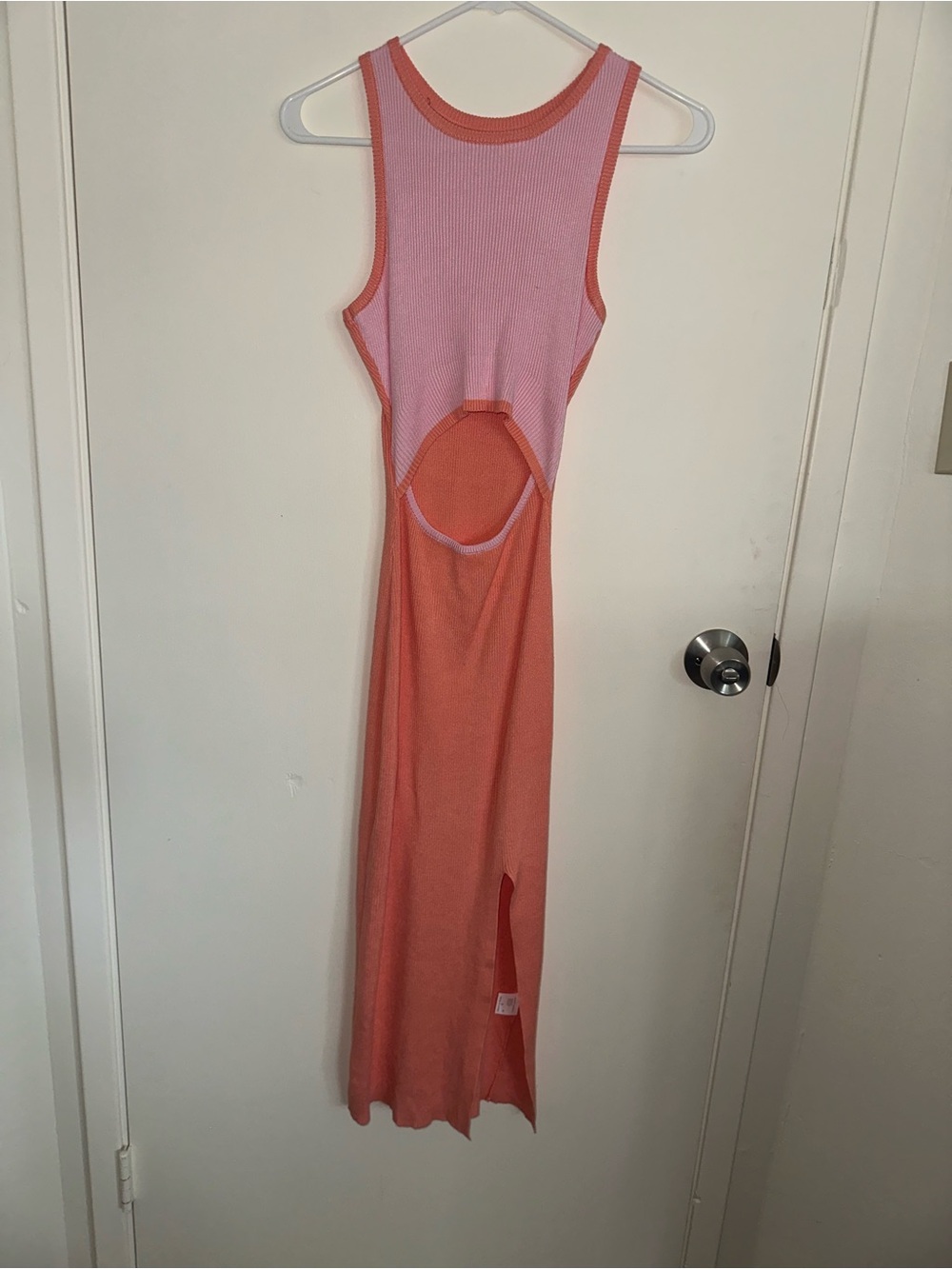 Source Unknown Pink & Coral Cutout Maxi Dress
